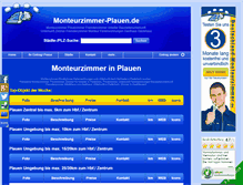 Tablet Screenshot of monteurzimmer-plauen.de